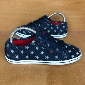 Vans Denim Stars USA America Skate Shoe